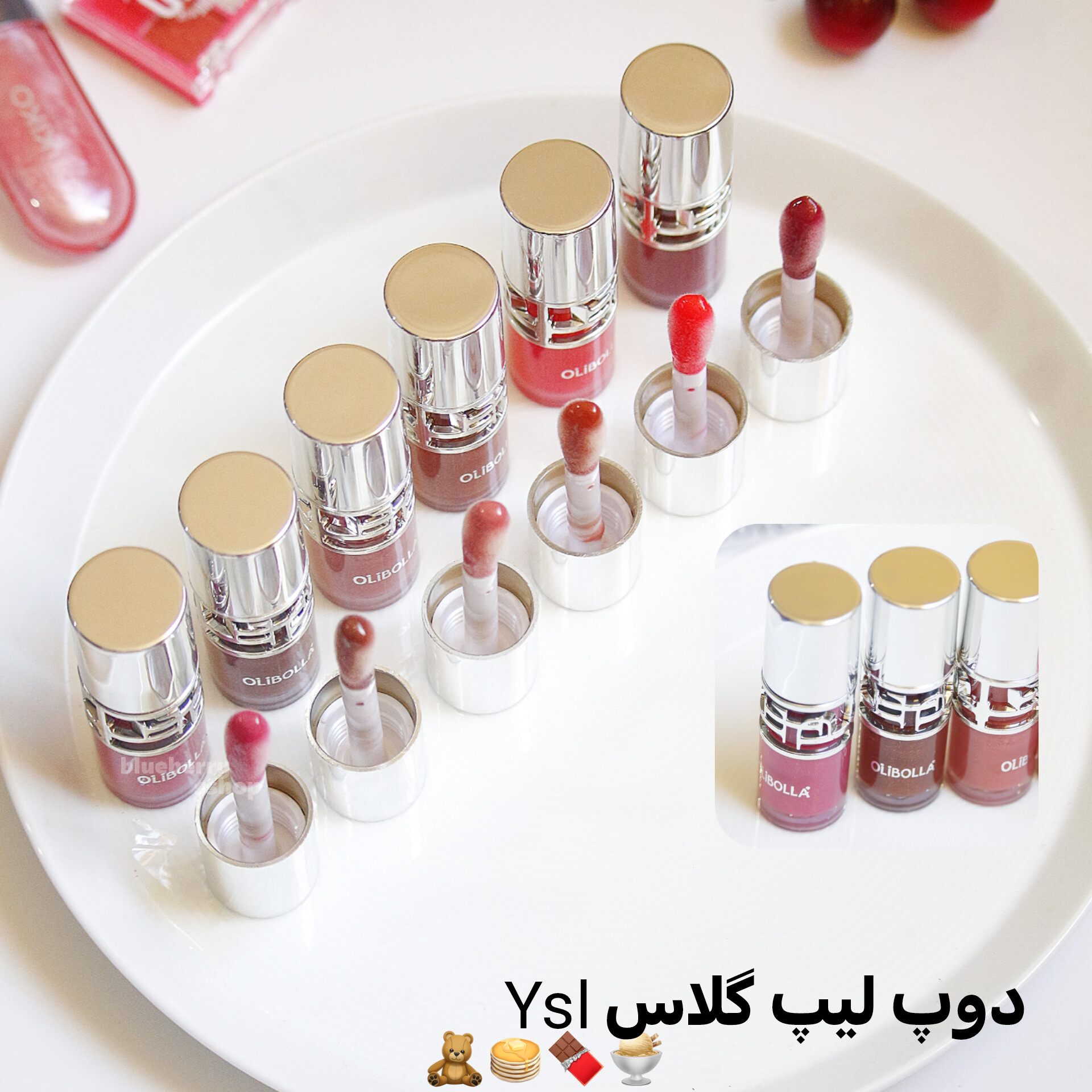 لیپ گلاس طرح ایو سن لورن YSL برند اولی بولا